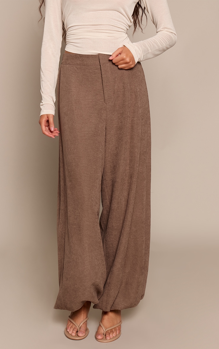 Mushroom Peach Skin Cuffed Leg Pant image 2