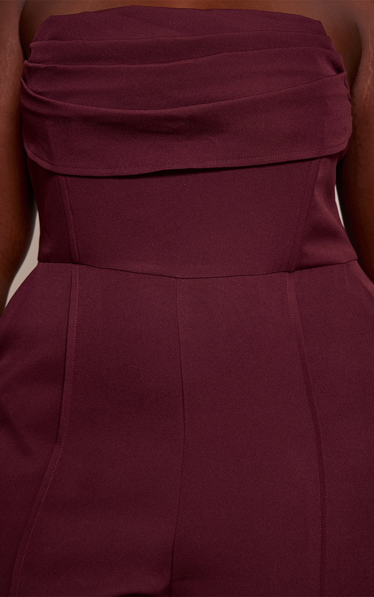 Plus Plum Bandeau Cowl Neck Pocket Detail Jumpsuit image 4