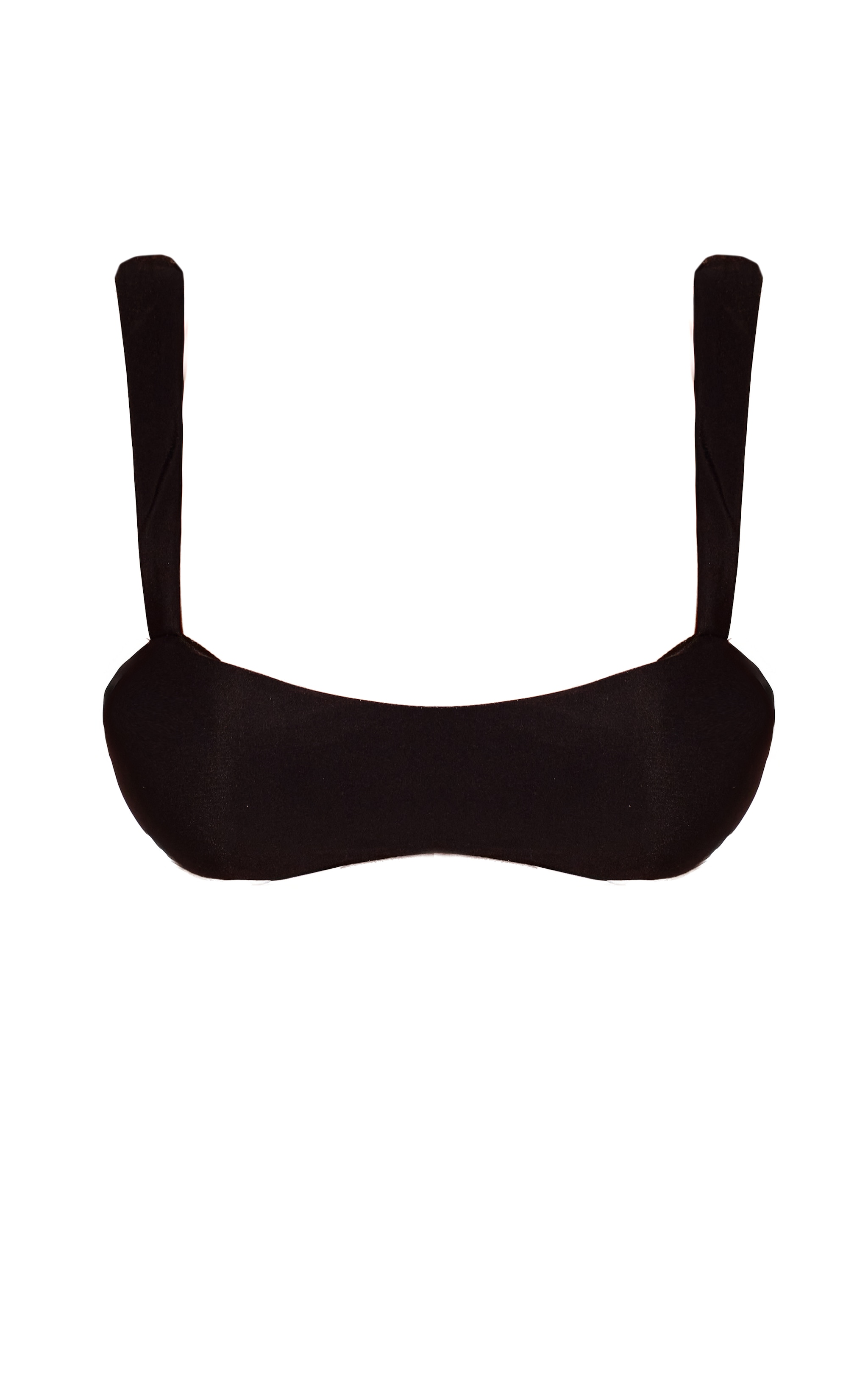 Black Thick Strap Padded Bikini Top image 5
