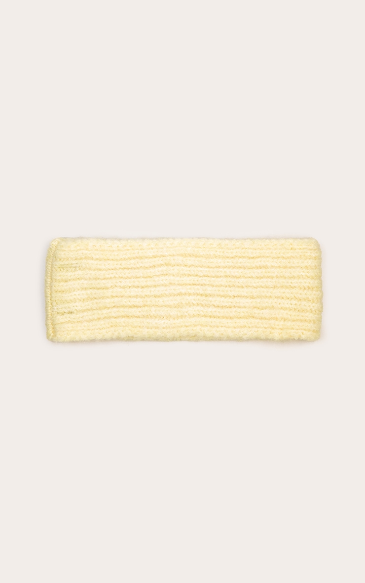 Butter Yellow Brushed Knit Headband image 2