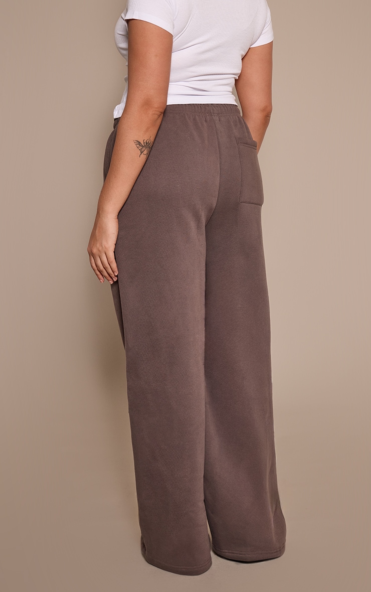 Plus Charcoal Cotton Fleece Straight Leg Sweatpants image 3