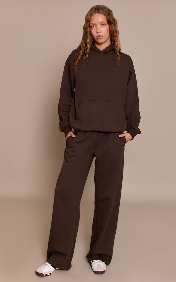 Chocolate 440 GSM Heavyweight Cotton Loopback Hoodie image 3