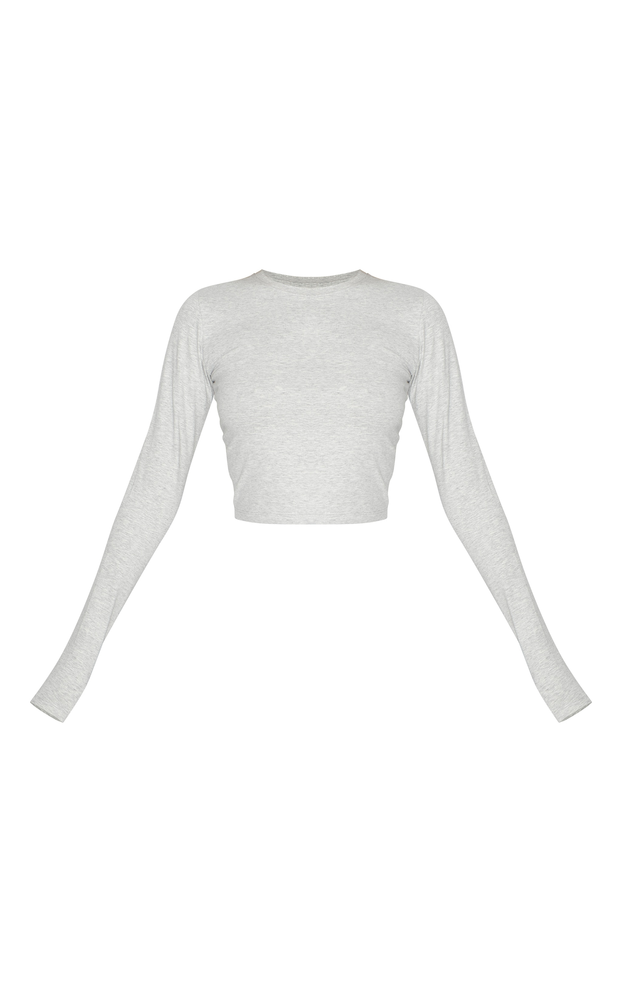 Crop top de sport en Sculpt gris cendré à manches longues image 5
