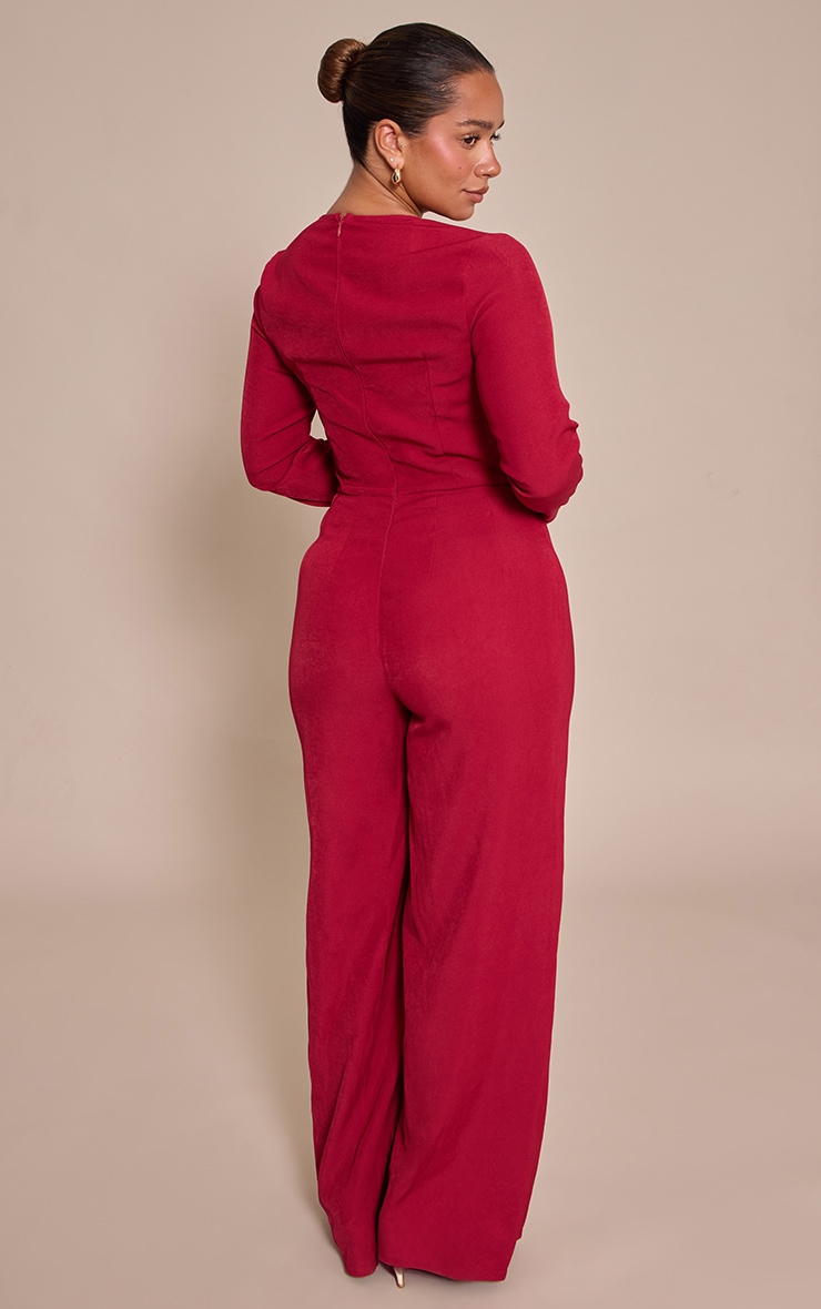Shape Red Tailored Woven Corset Jumpsuit image 2