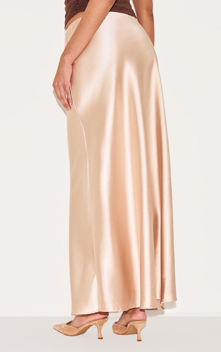 Champagne Satin Floaty Maxi Skirt image 3