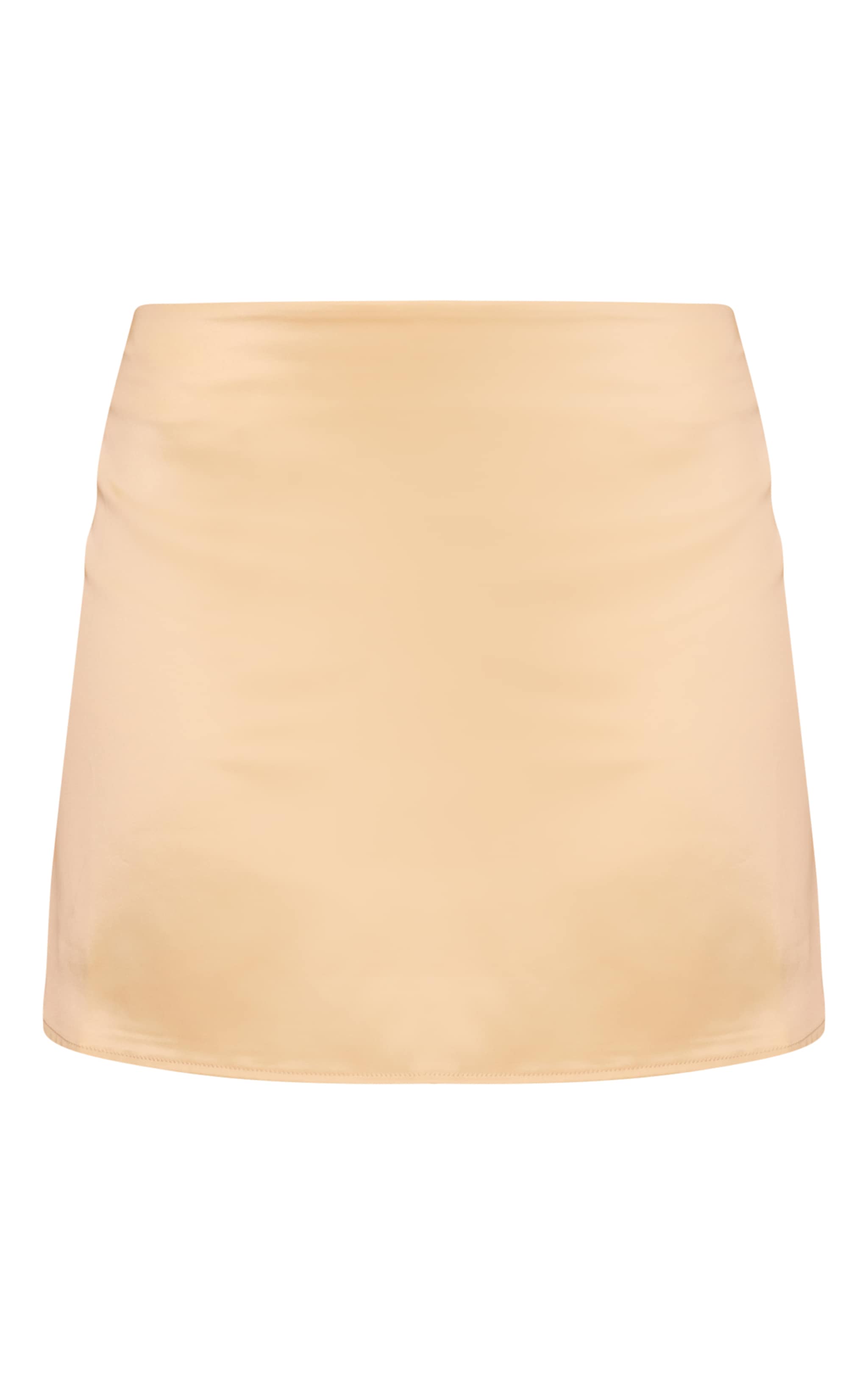 Lemon Satin Mid Rise Floaty A Line Mini Skirt image 6
