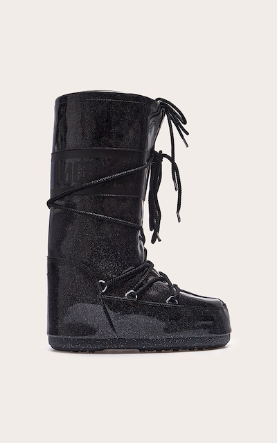 Black Moon Boot Icon Glitter