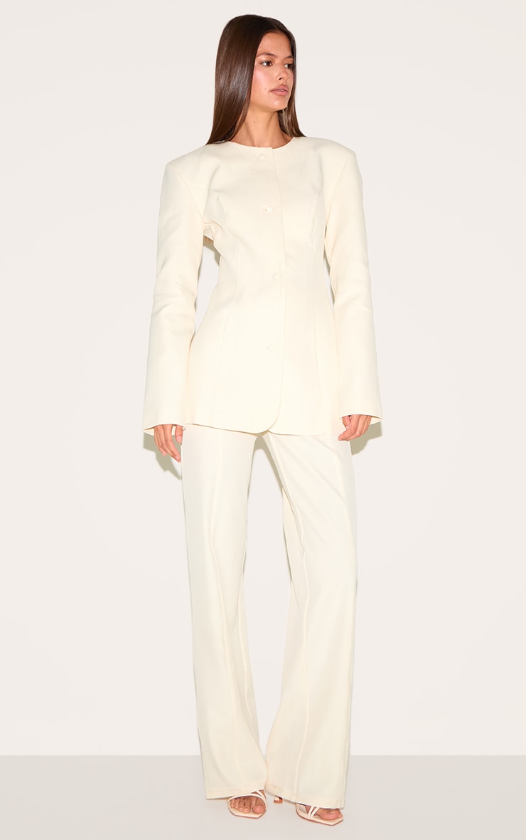 Almond Tailored Fitted Blazer image 3