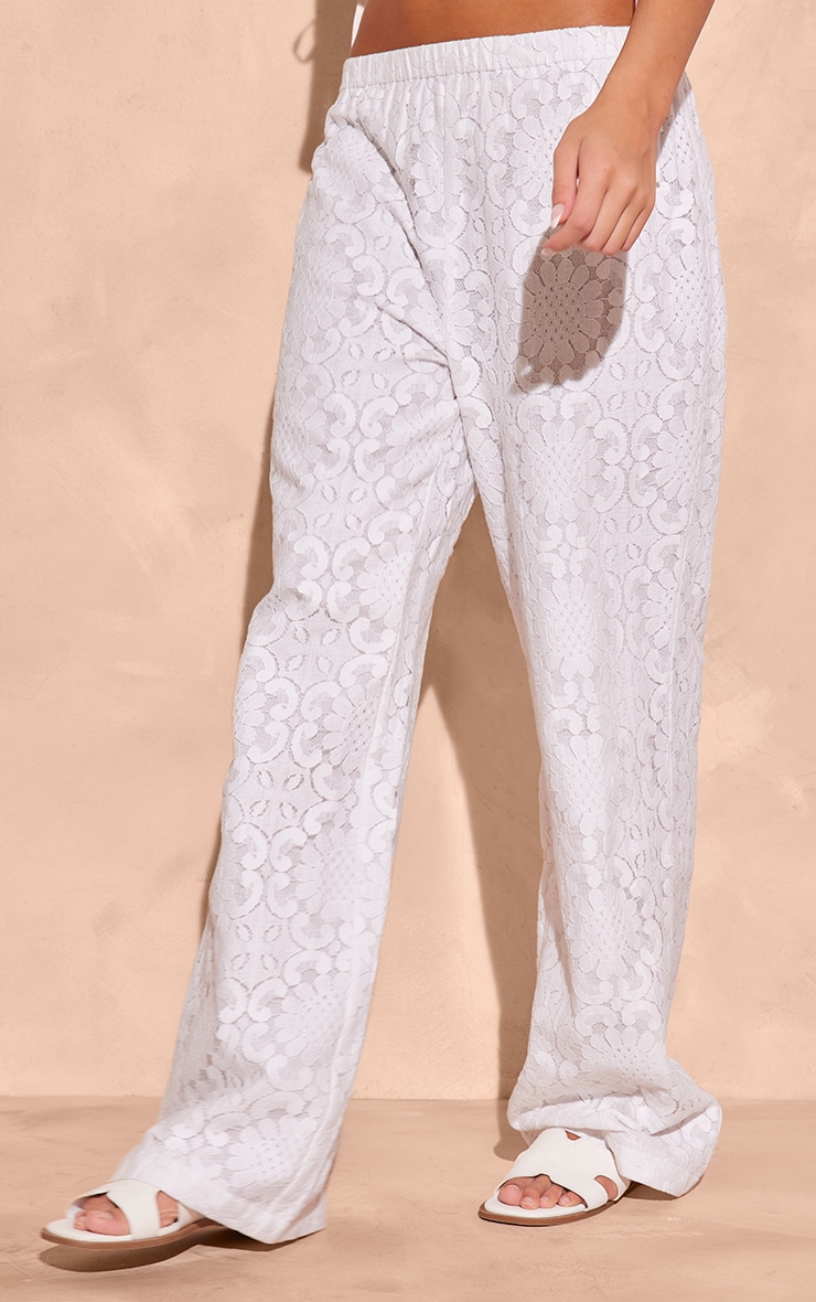 Blue - Jacquard Weave Cotton Elasticated Pant main image 1