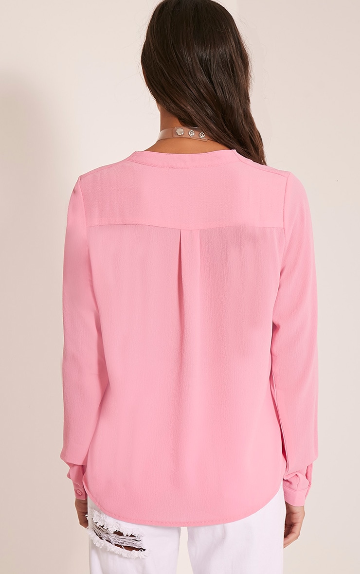 Maya Bubblegum Pink Wrap Front Blouse PrettyLittleThing