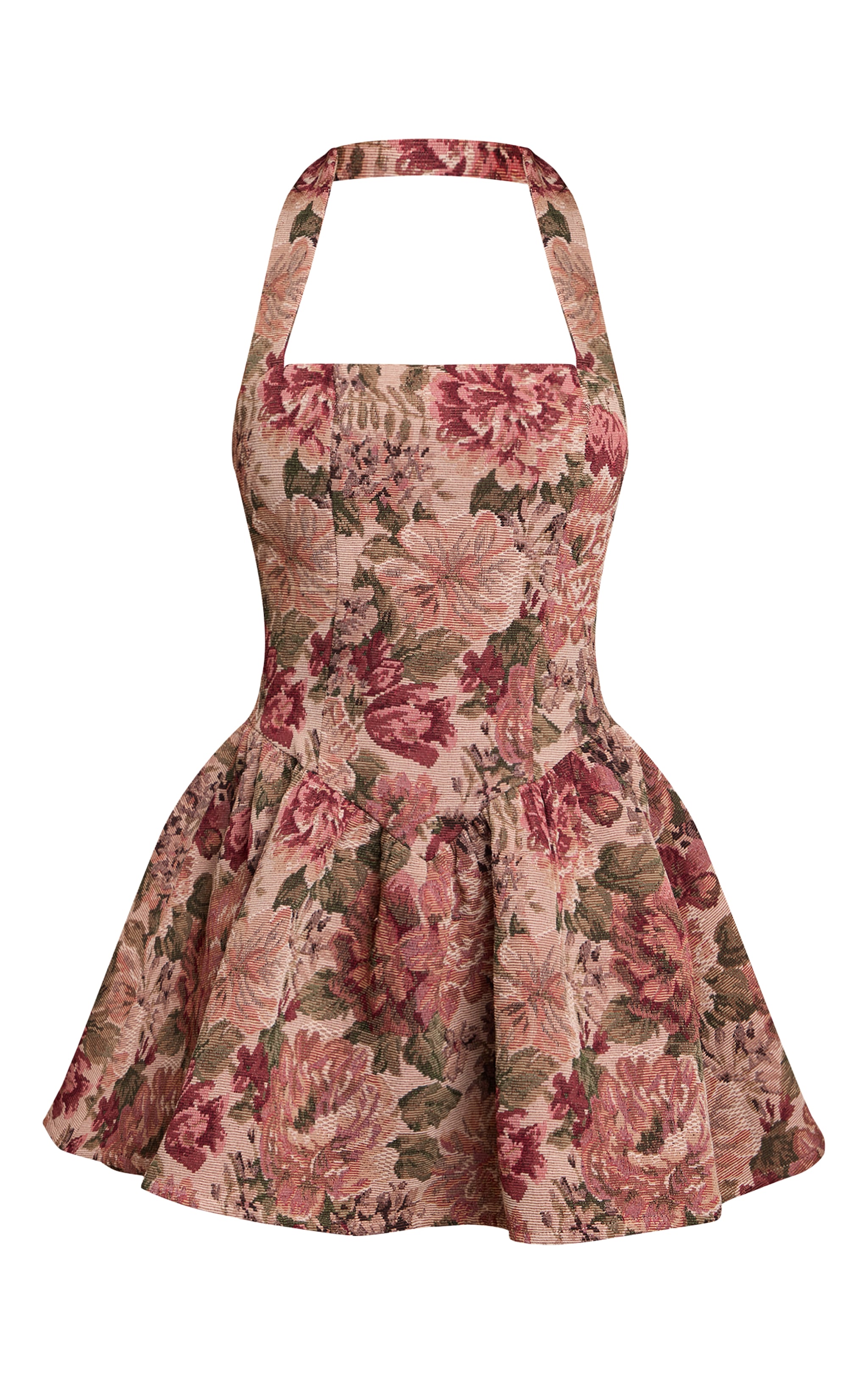 Pink Tapestry Halterneck Shift Dress image 5