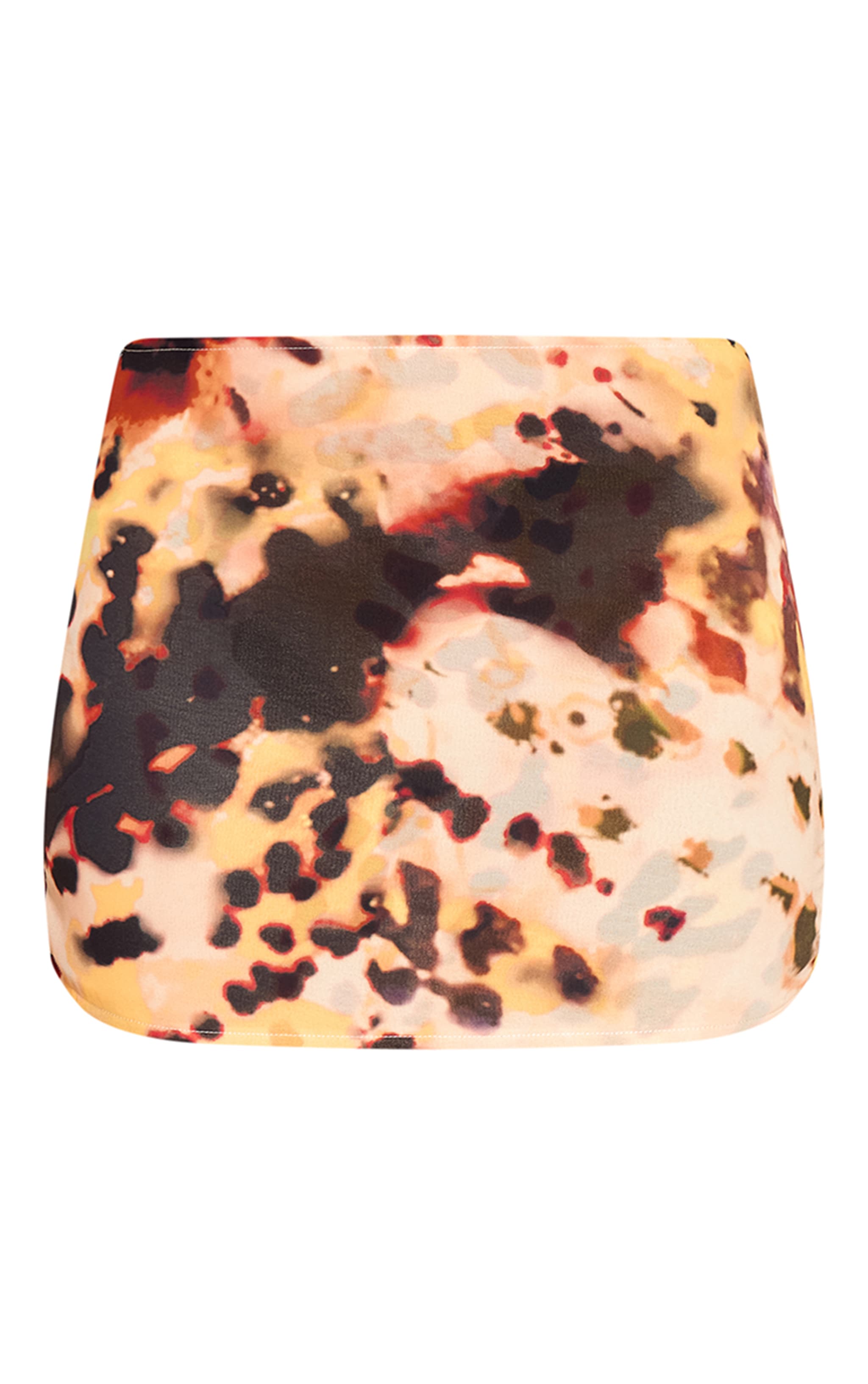 Multi Abstract Chiffon Mini Skirt image 6