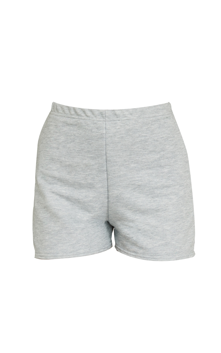 Short en sweat basique gris chiné image 6