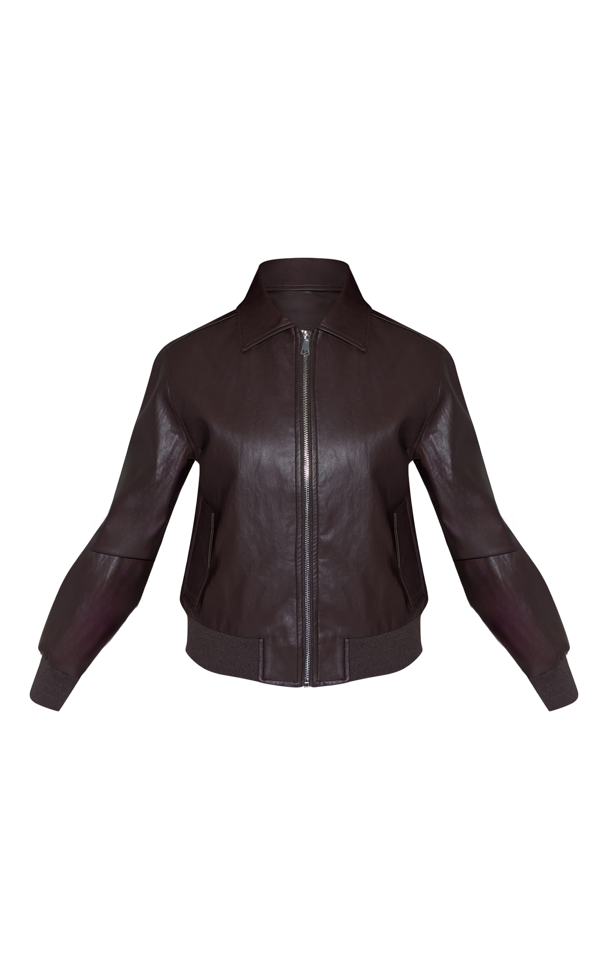Petite Veste bomber en PU chocolat foncé image 5