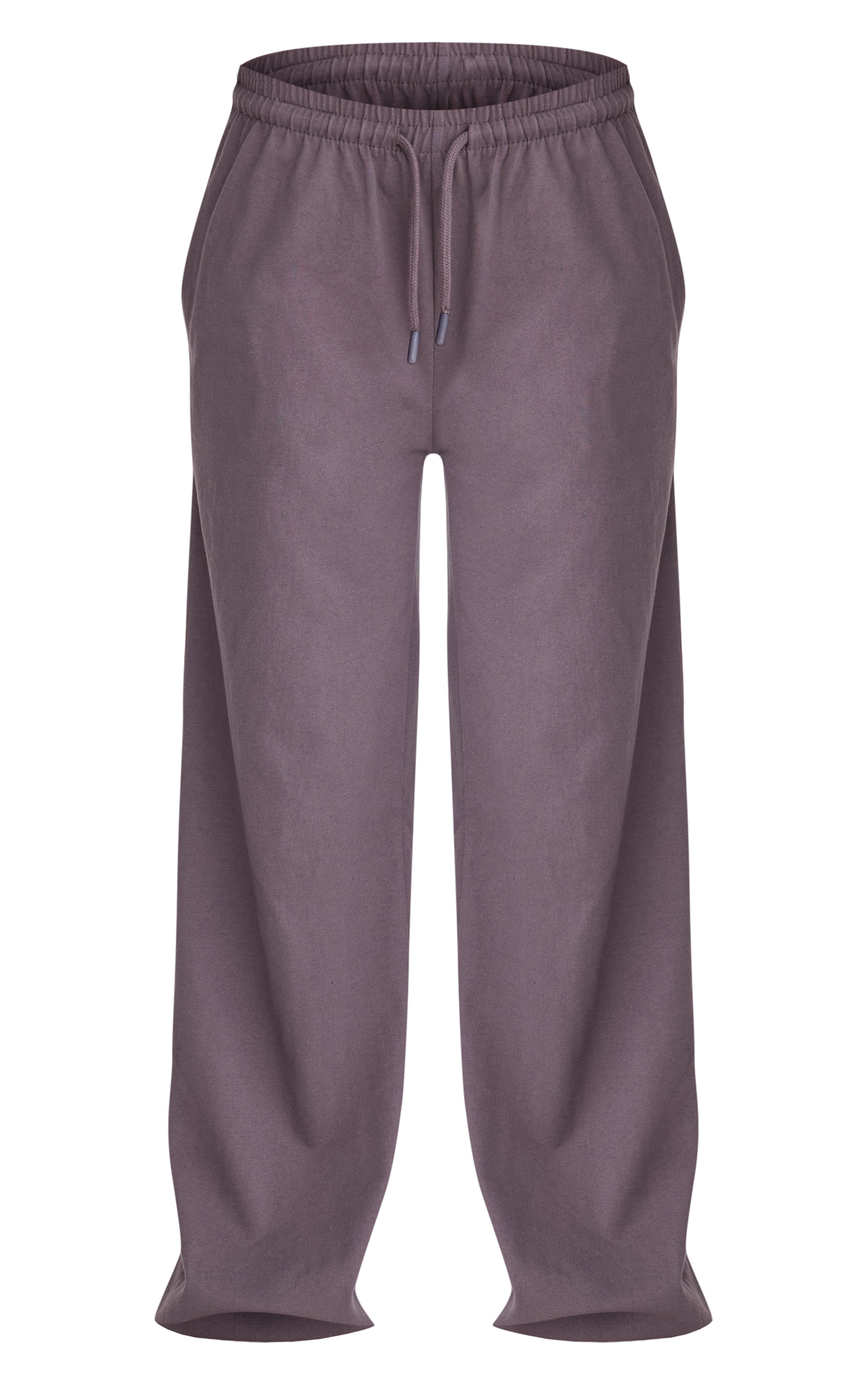Charcoal Low Rise Wide Leg Pants image 5