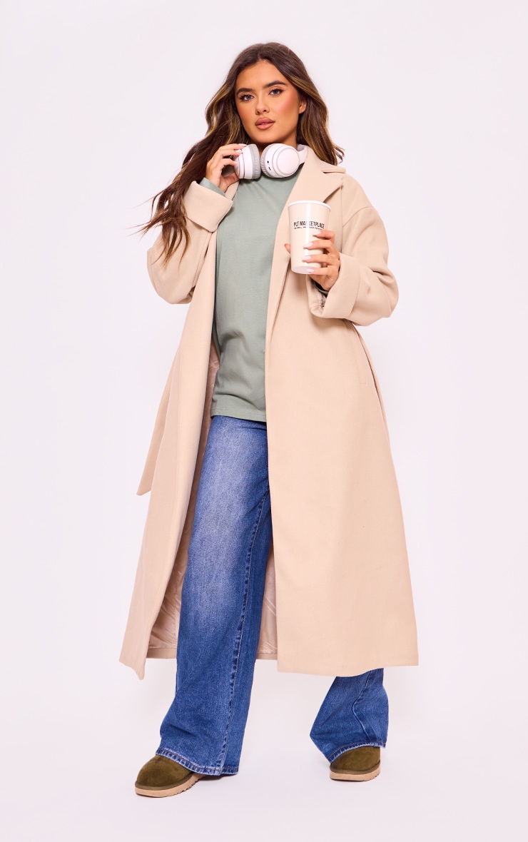 Sea Green Cotton Oversized Long Sleeve T-shirt image 3