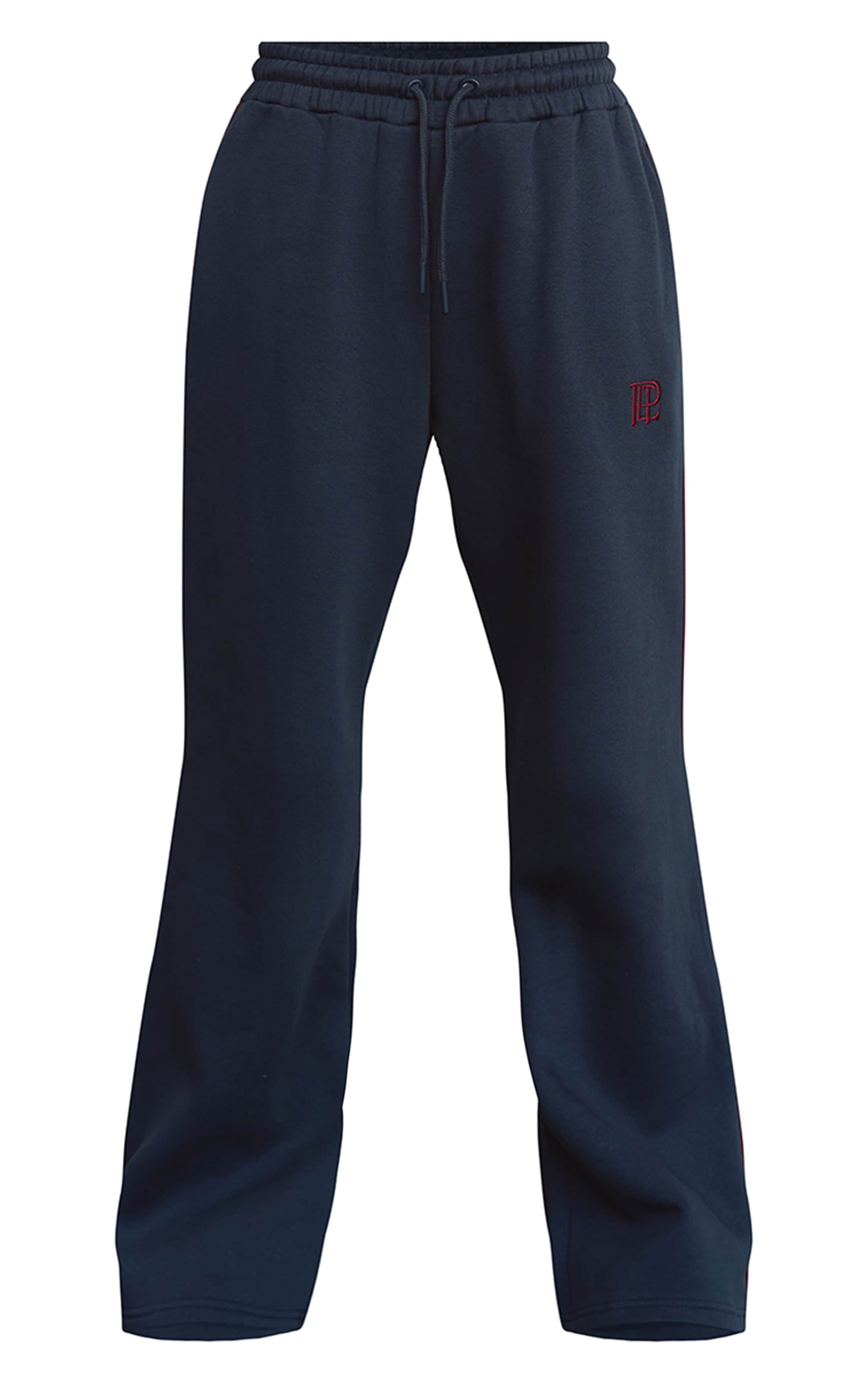 Navy PLT Contrast Binding Cuffed Sweatpants image 5