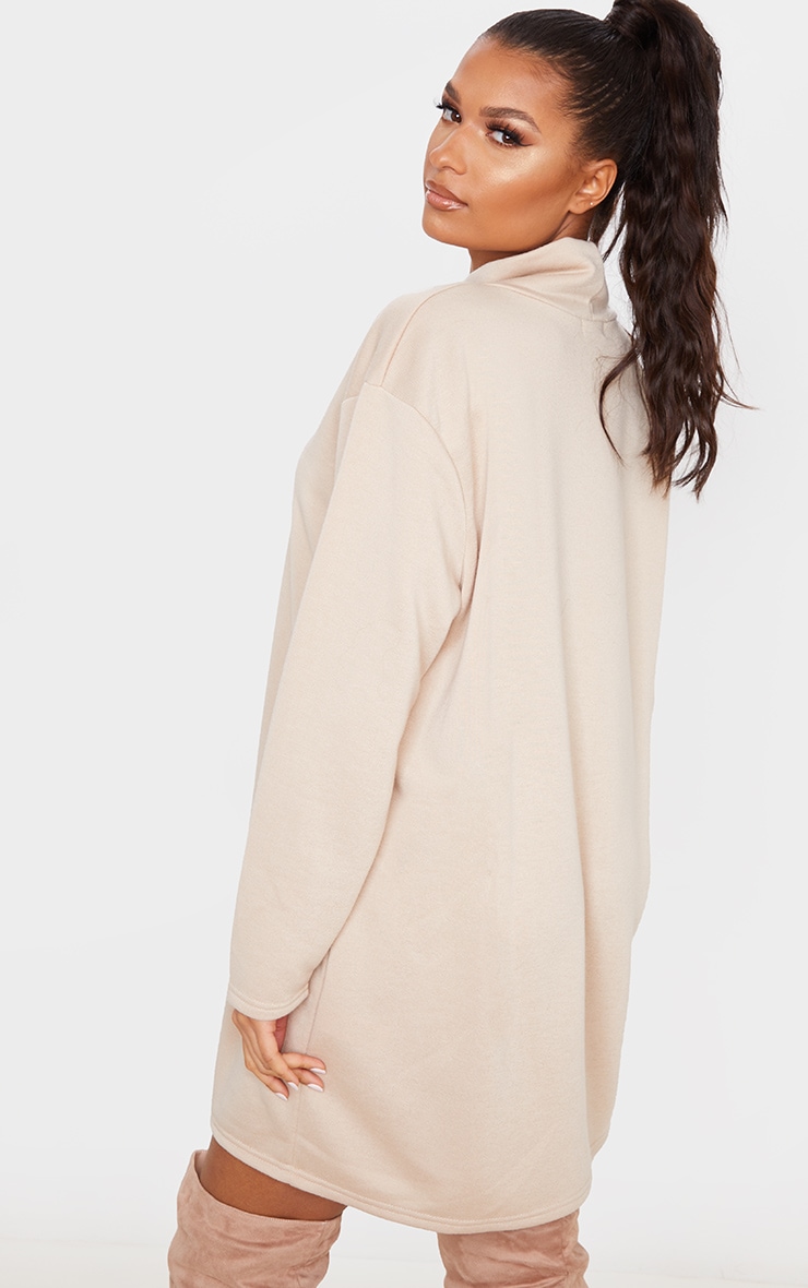 roll neck oversized jumper dress