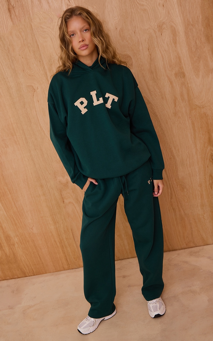 PRETTYLITTLETHING Hoodie oversize vert sapin à logo image 3
