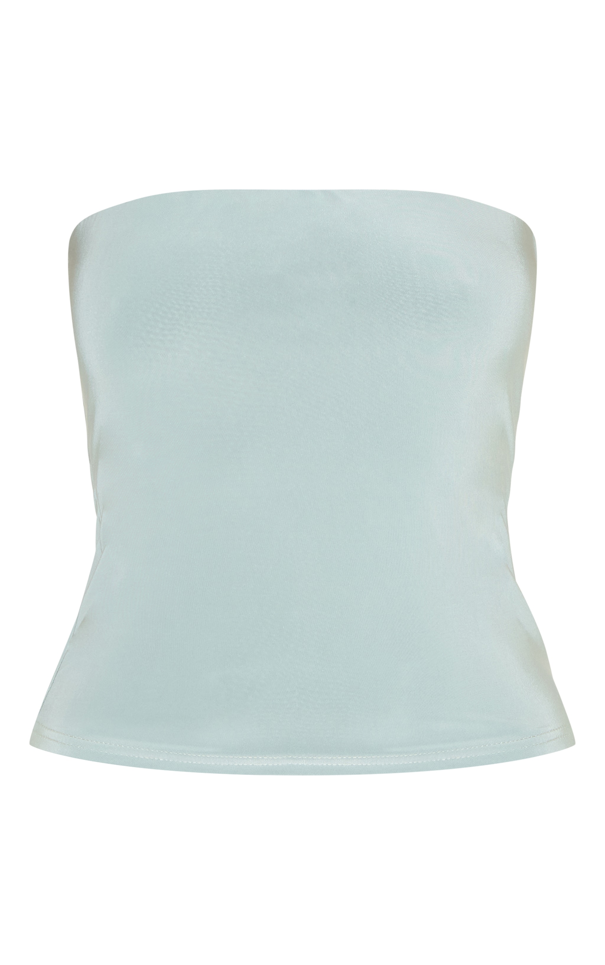 Sage Double Layer Slinky Bandeau Top image 5