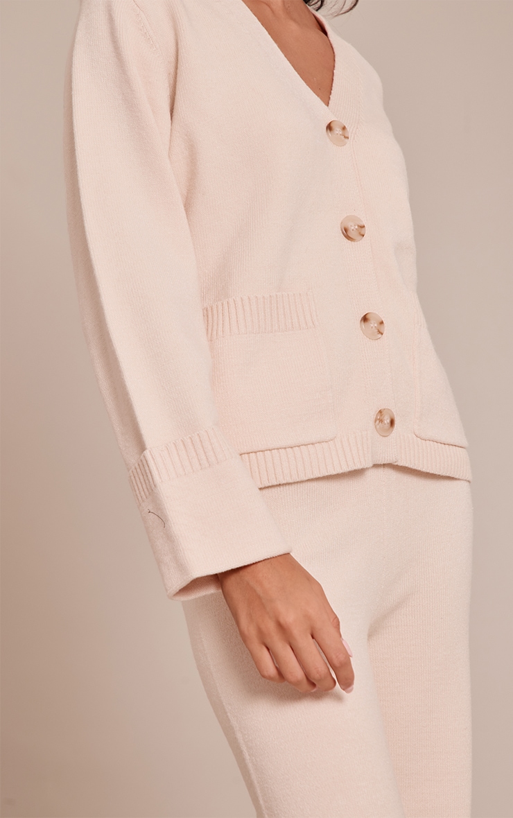 Cream turn back cuff cardigan image 4
