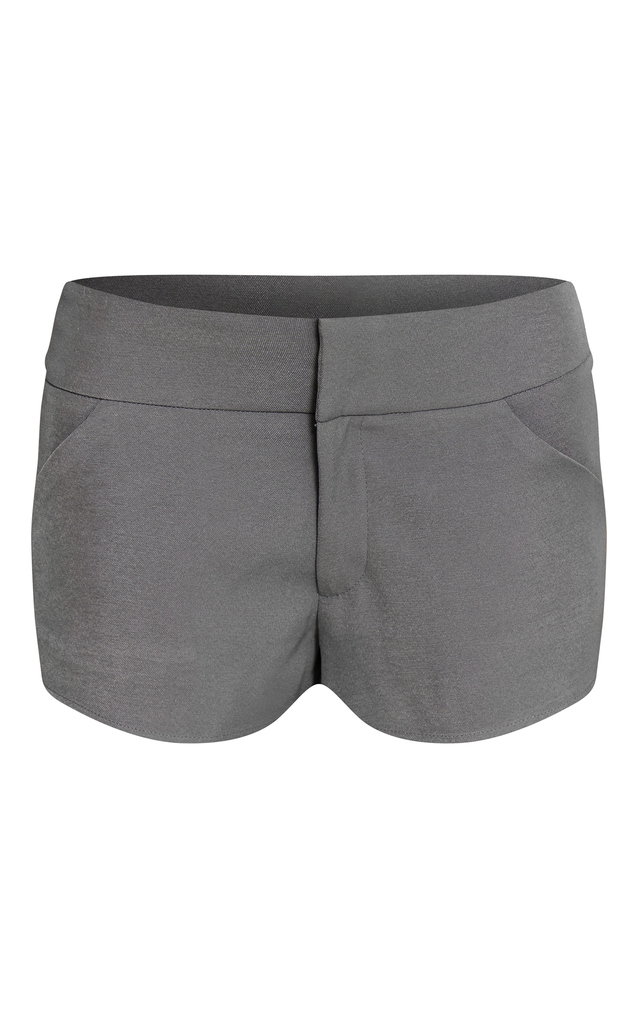 Grey Deep Waistband Shorts image 6