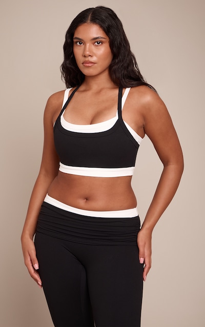 Shape Black Contrast Active Sculpt Bralet