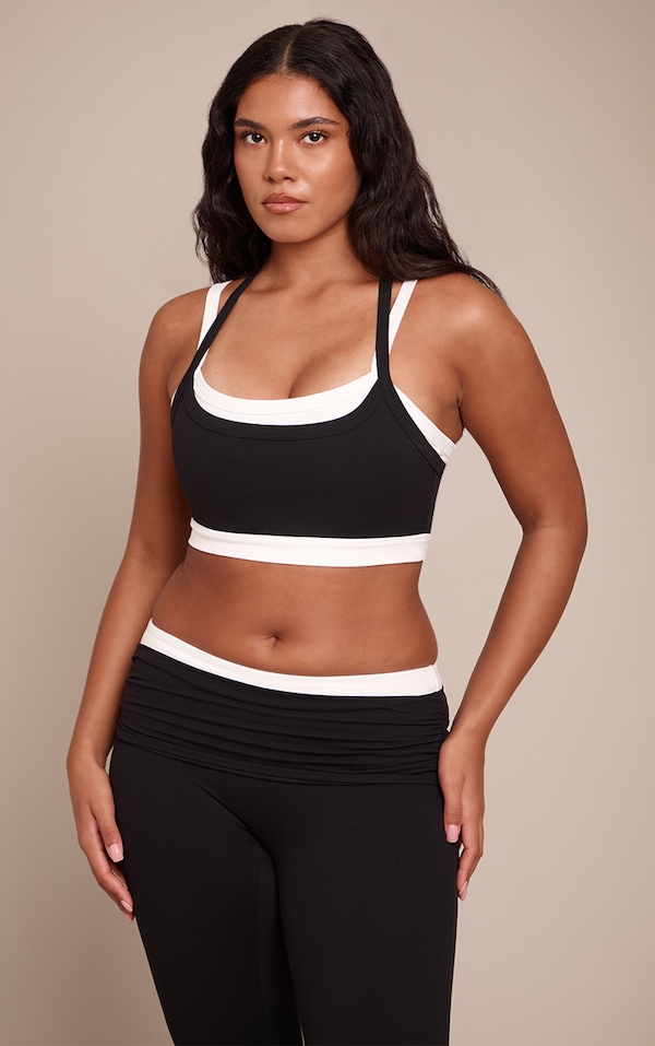 Shape Black Contrast Active Sculpt Bralet