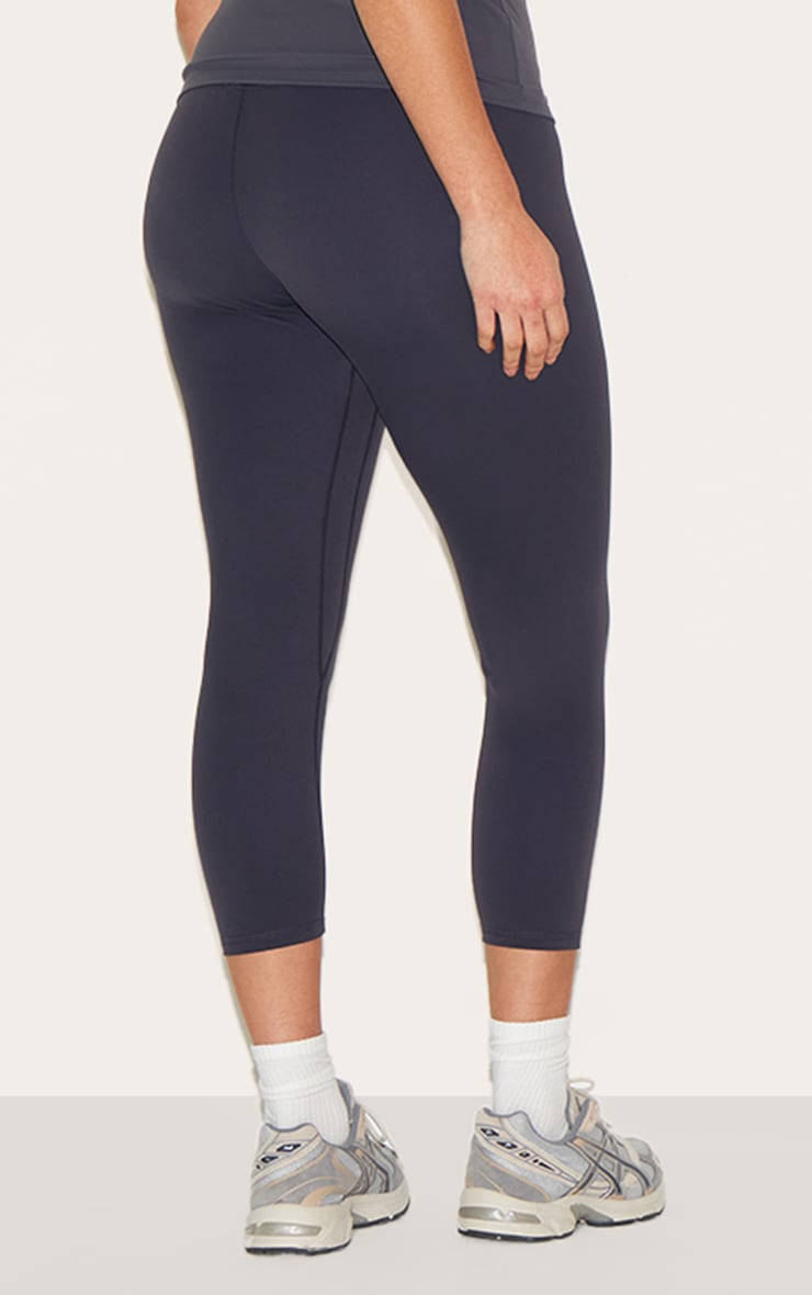 Charcoal Sculpt Cropped Gym Leggings image 7