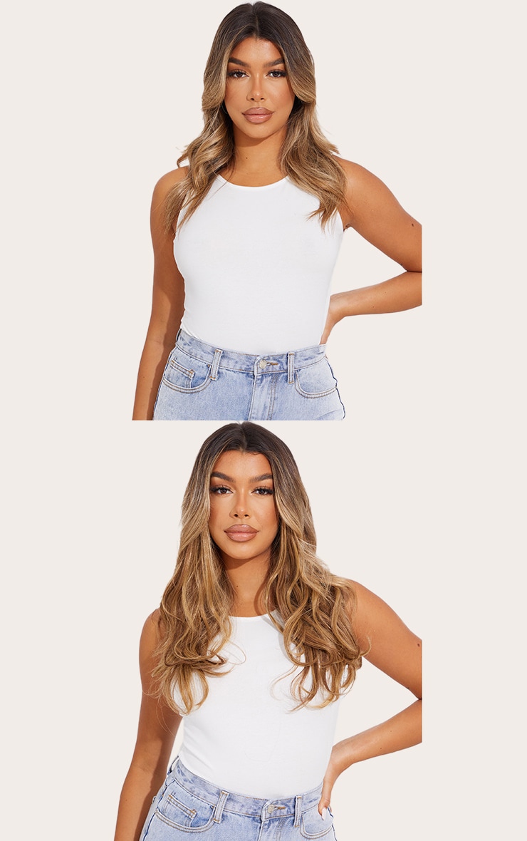 LullaBellz Super Thick 16" 5 Piece Blow Dry Wavy Clip In Hair Extensions Mellow Brown image 3