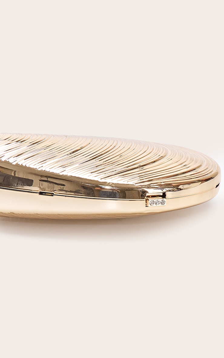 Gold Hard Shell Clutch image 4
