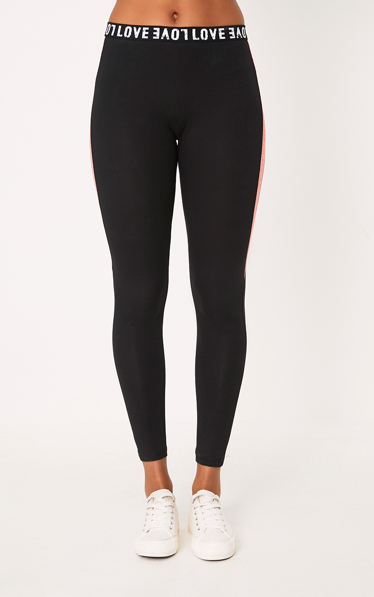 Orange Melange Gym Leggings Activewear PrettyLittleThing