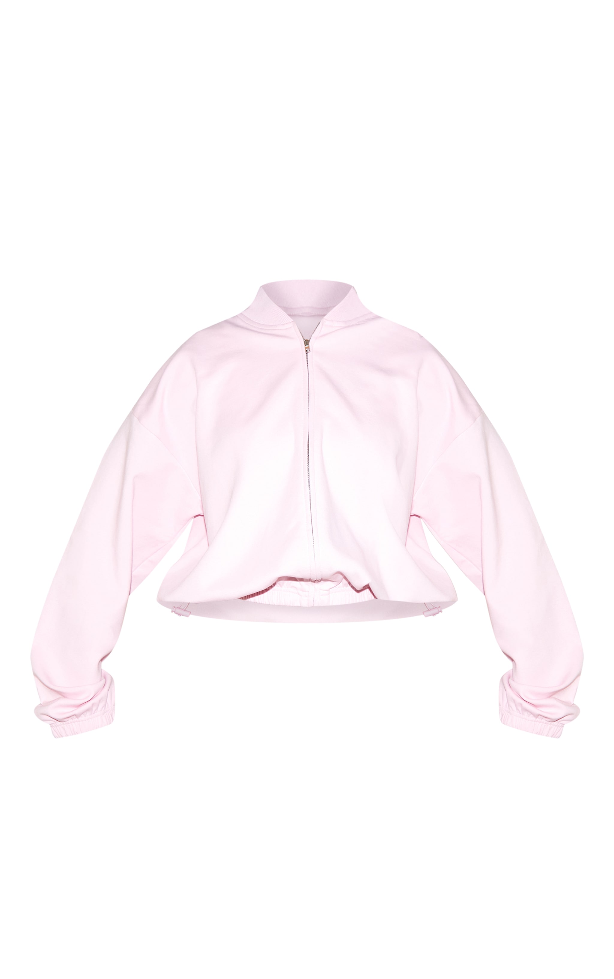 Veste bomber tissée rose à logo brodé image 5