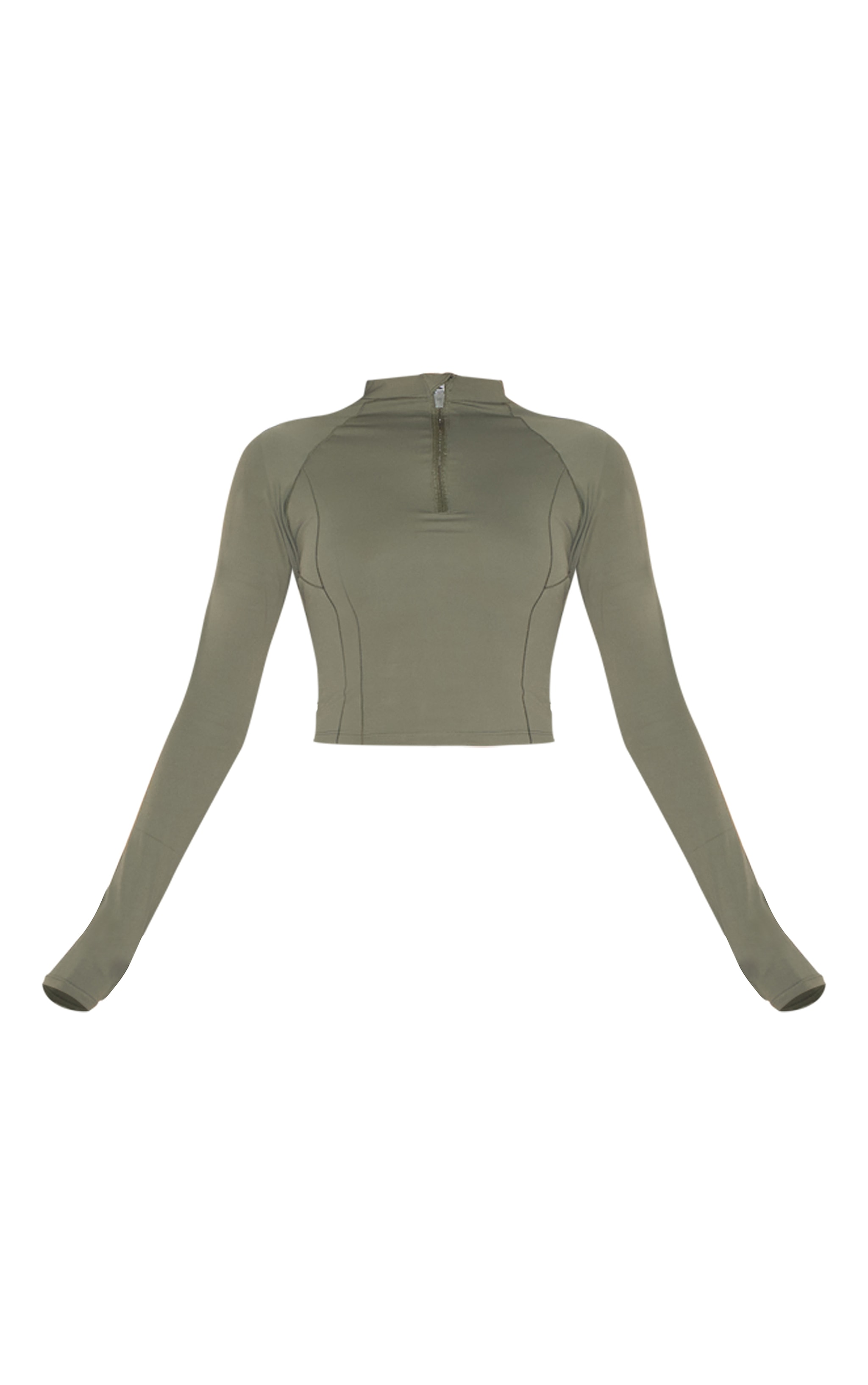 Olive Sculpt Quarter Zip Gym Top image 5
