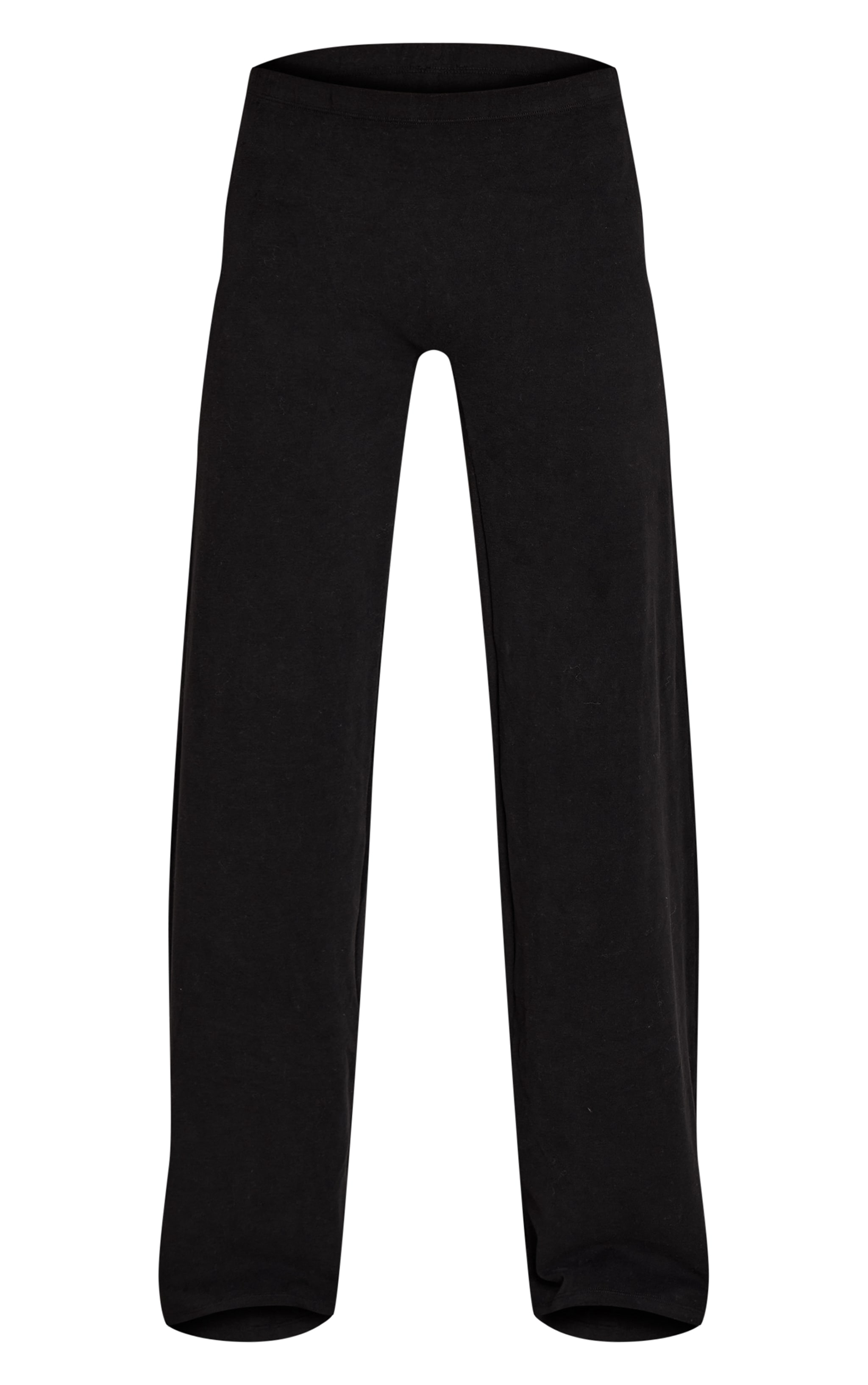 Pantalon décontracté droit en coton doux noir à taille basse image 5