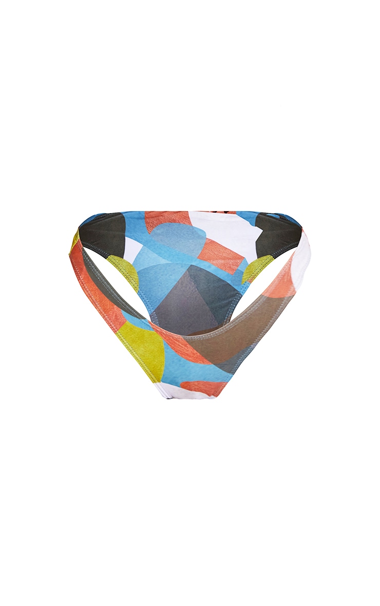Multi Abstract Printed Bikini Bottoms image 6