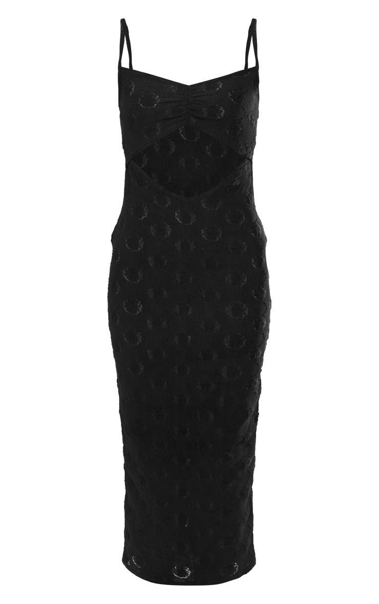 Black Broderie Bust Cut Out Strappy Maxi Dress PrettyLittleThing AUS