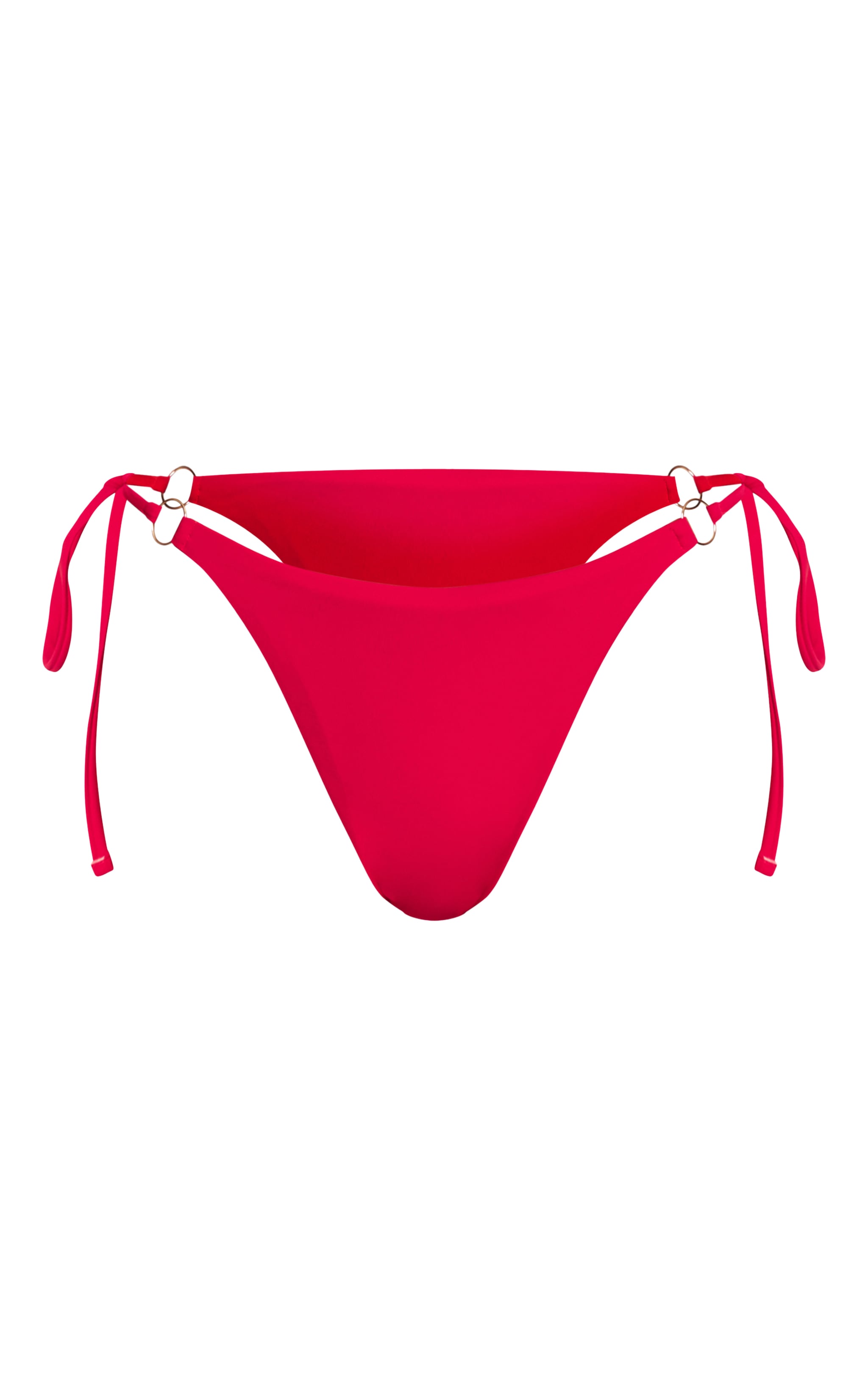 Mini bas de maillot de bain fuchsia noué sur les côtés à anneaux image 5