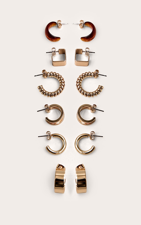 Gold Smokey Resin Mini Hoop Multi Pack