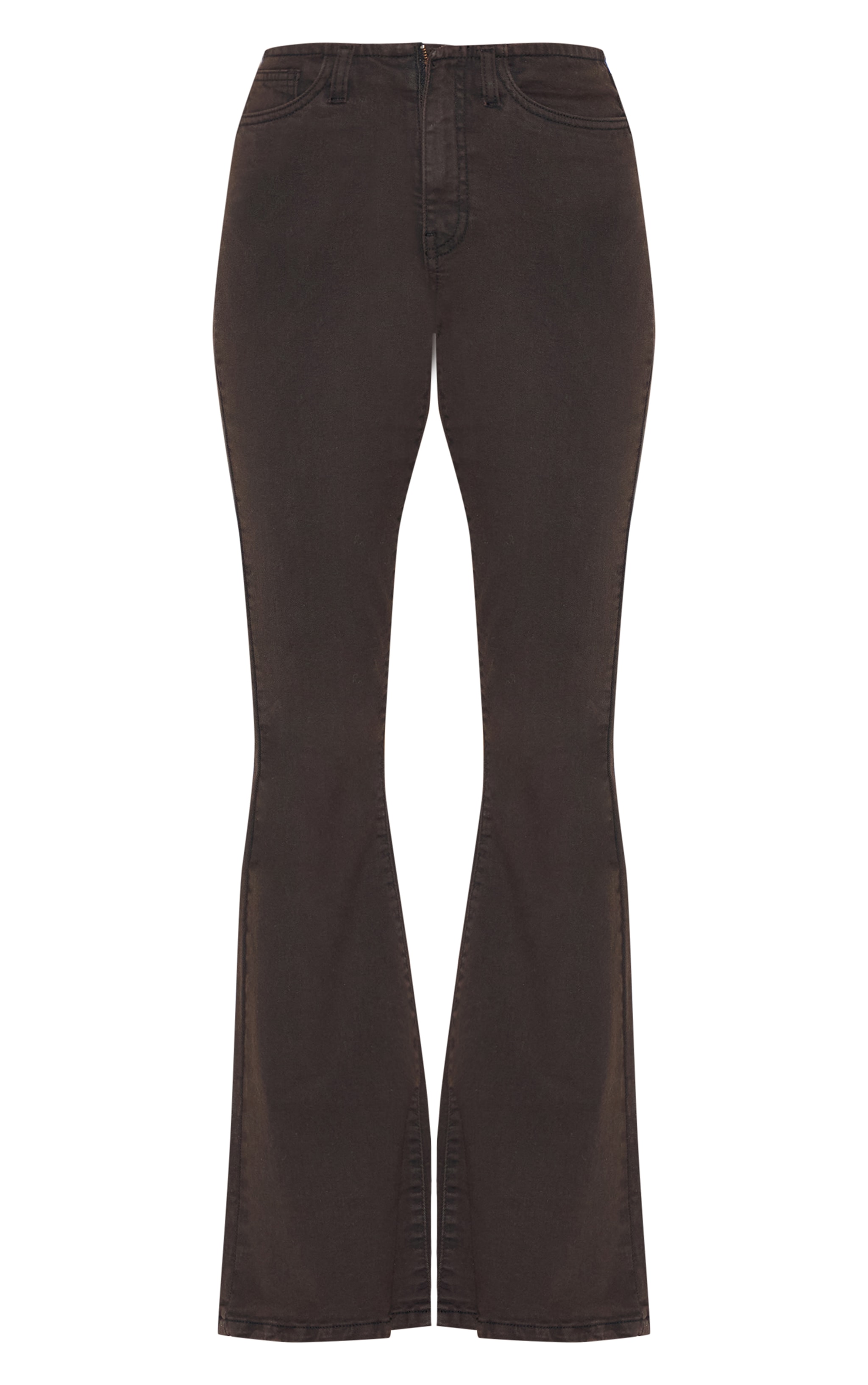 Dark Chocolate Low Rise Invisible Waistband Stretch Flares image 5