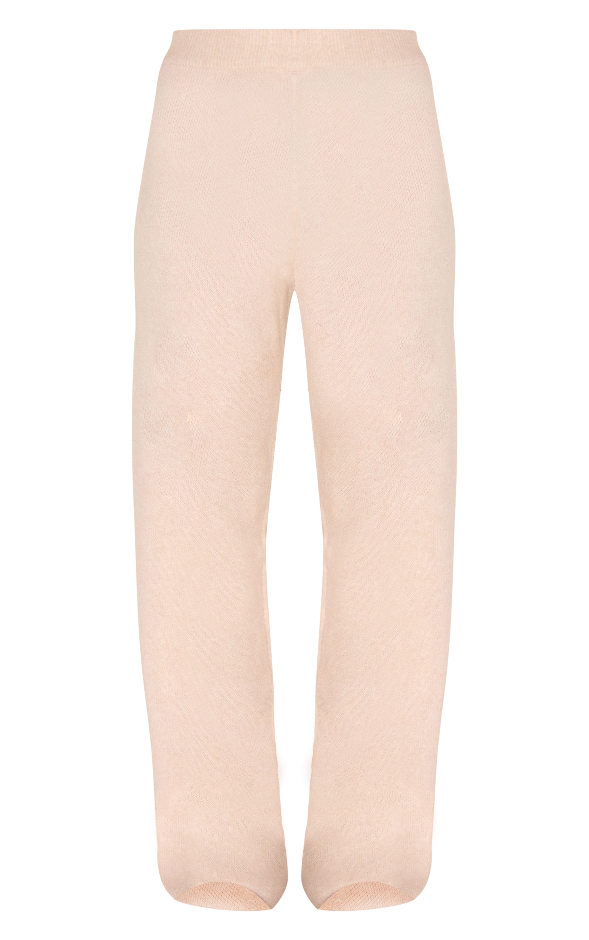Oatmeal Soft Knit Wide Leg Pants image 5