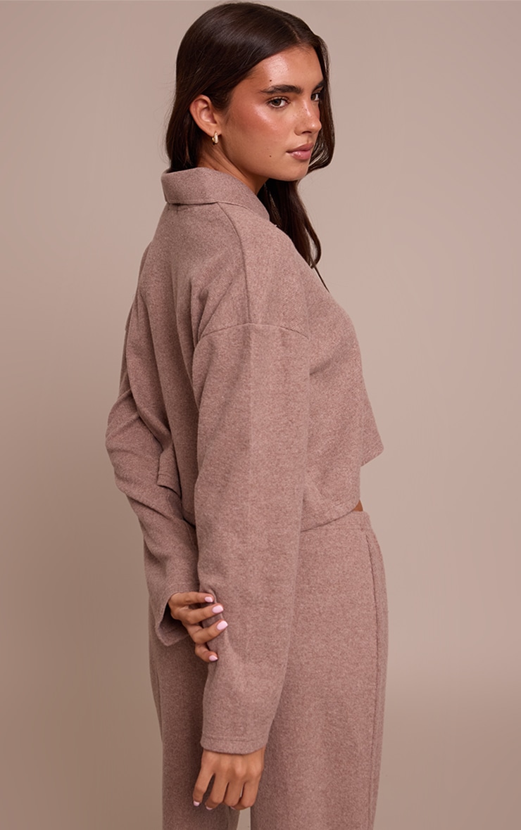 Mushroom Brushed Rib Button Shirt image 2