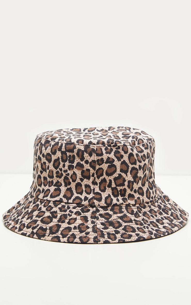 Leopard Print Bucket Hat Accessories PrettyLittleThing
