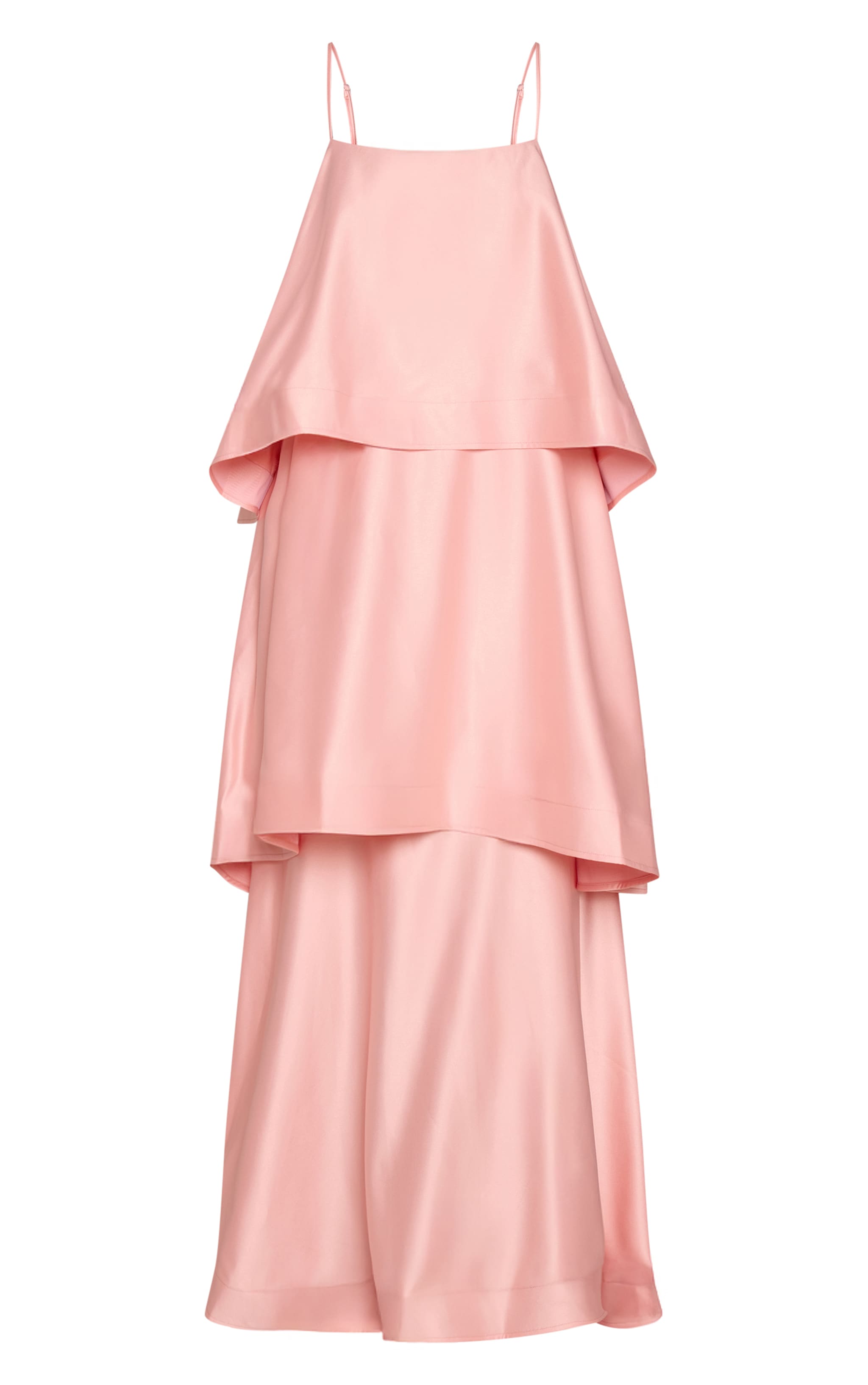 Light Pink Structured Tiered Maxi Dress image 5