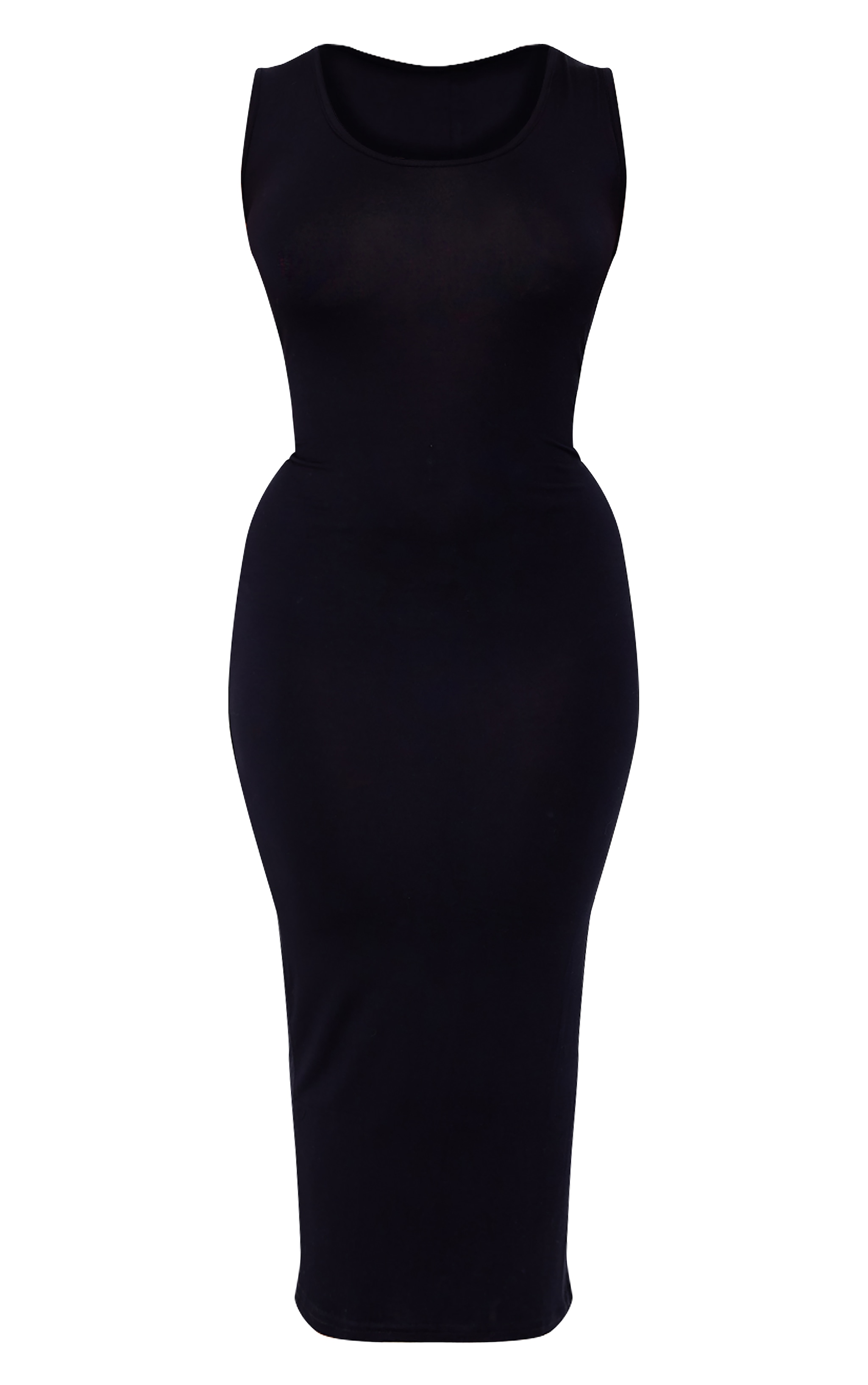 Plus Black Jersey Scoop Neck Midaxi Dress image 5