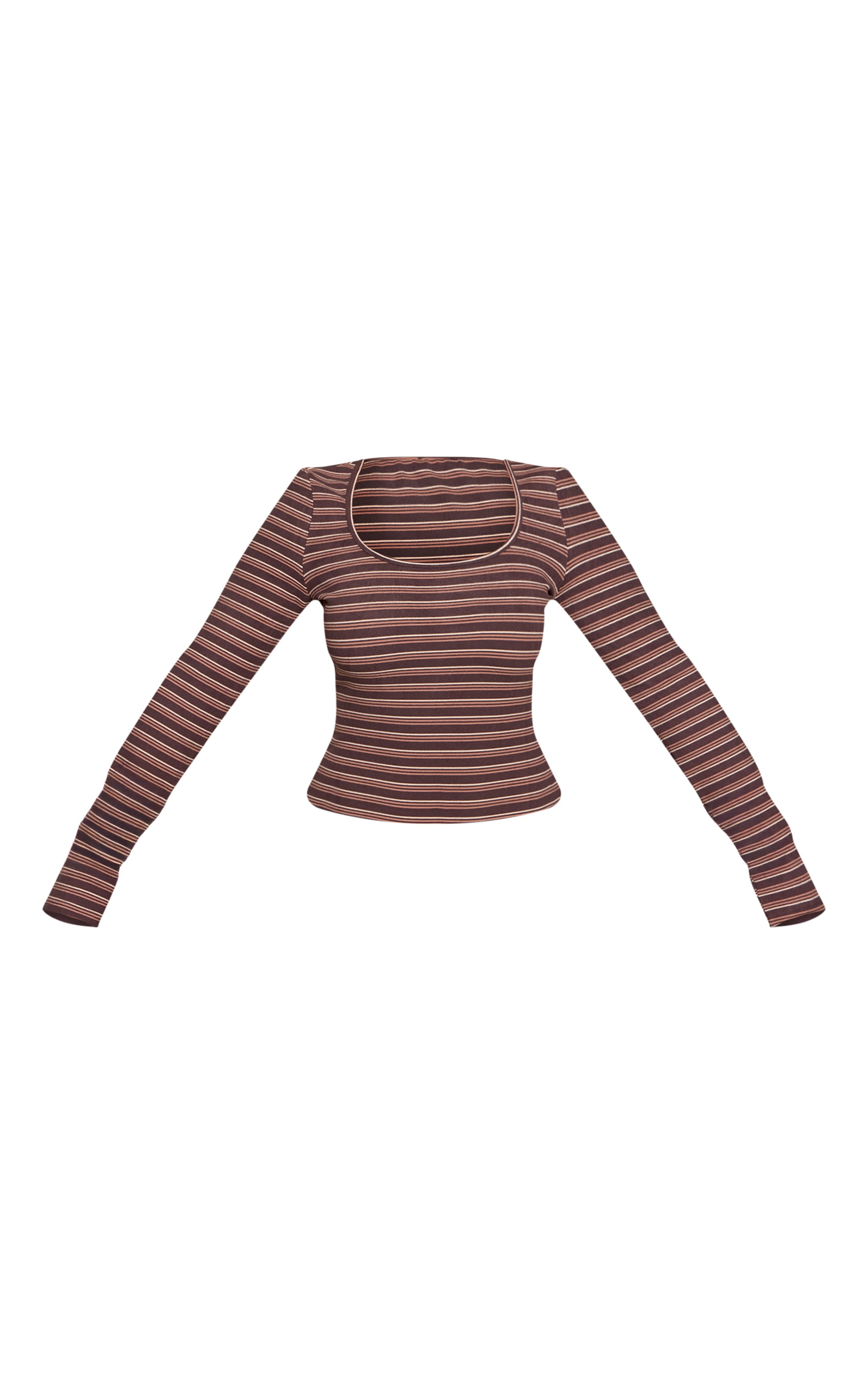 Shape Chocolate Striped Wide Leg Seam Detail Sweatpant  image 5