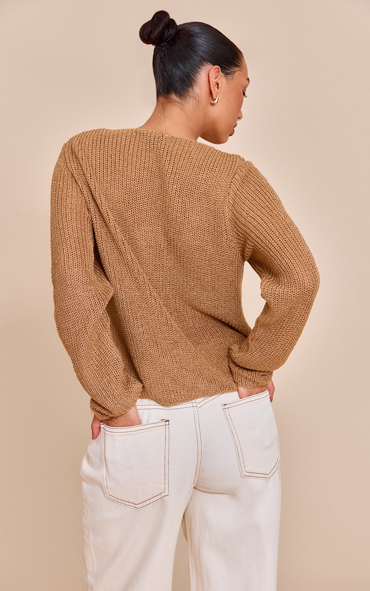 Mocha Filagree Button Cardigan image 2