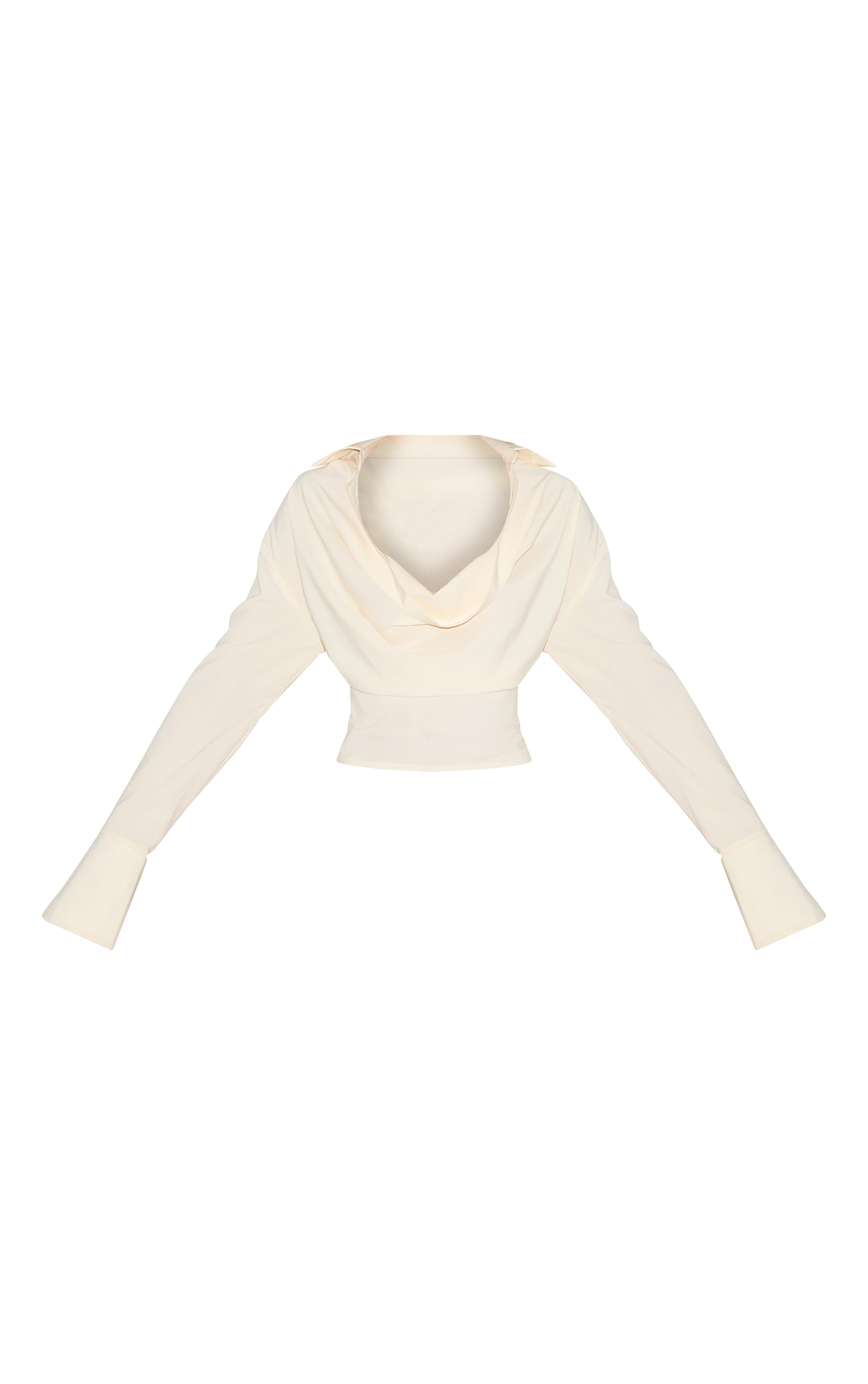 Almond Chiffon Cowl Neck Blouse image 5