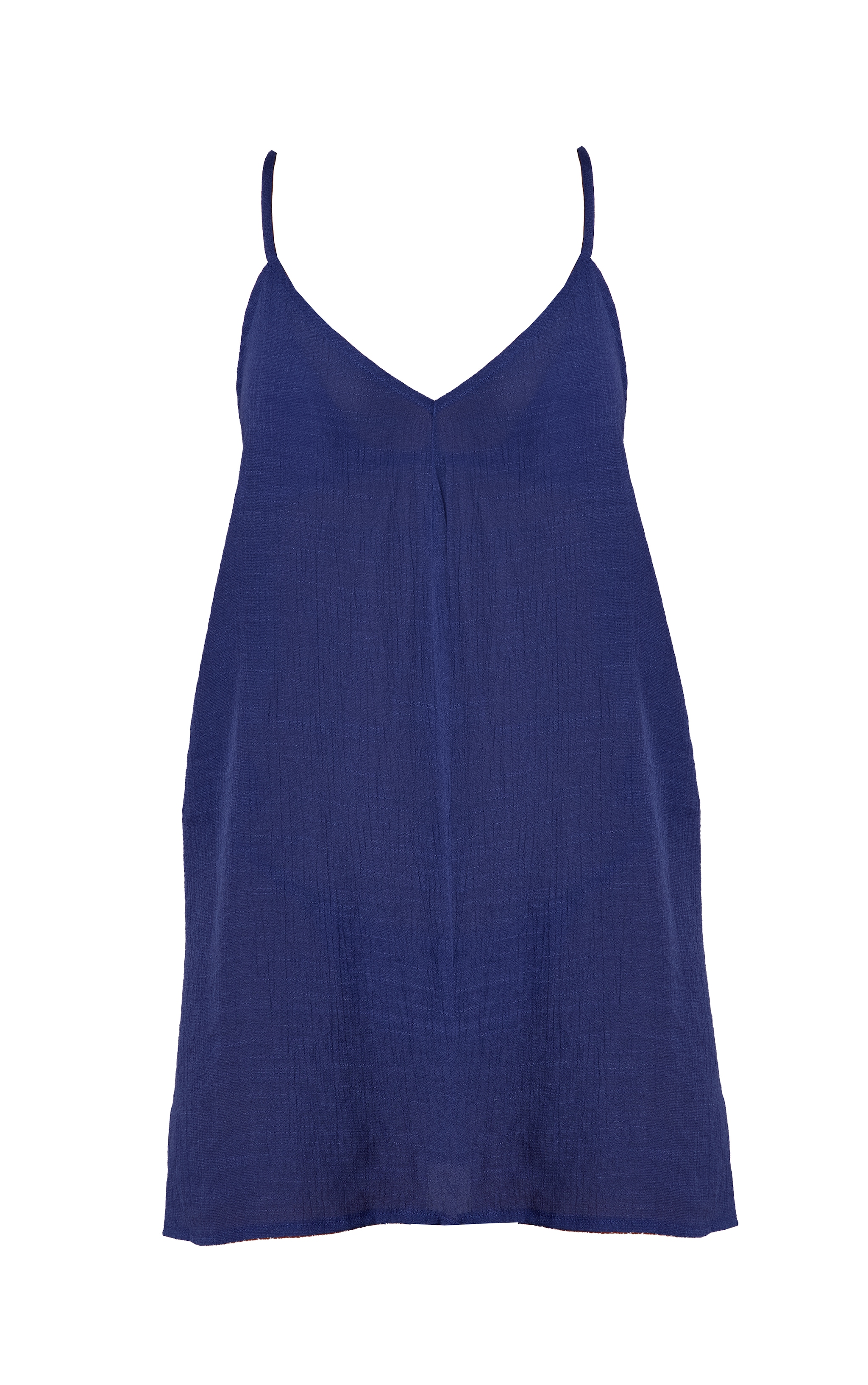 Mini robe de plage texturée bleu cobalt à dos croisé image 5