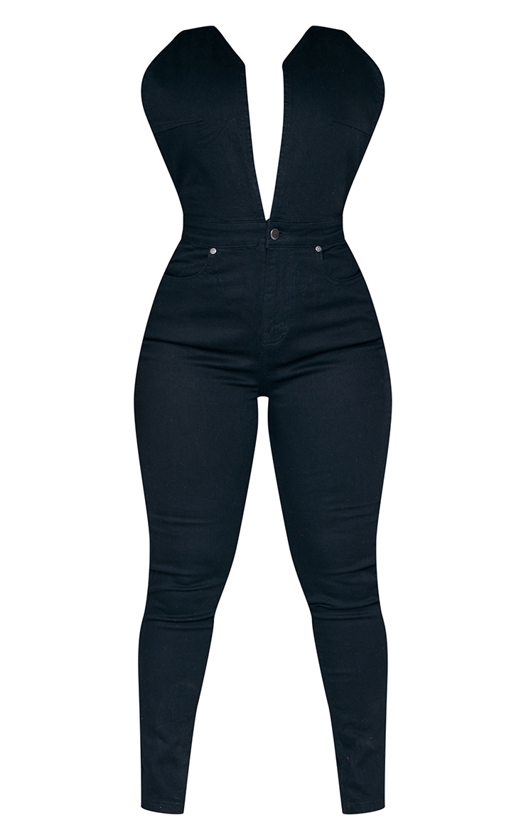 Shape Combinaison skinny en jean noir décolletée image 5